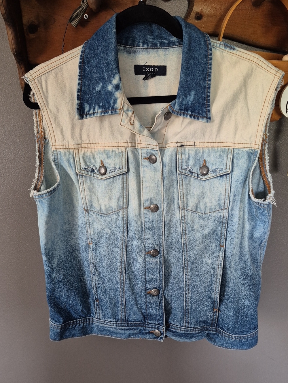Classic Distressed Jean Vest